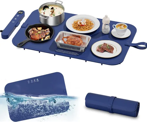 Miniatura 8 de Newise Alfombrilla de calentamiento de grafeno mejorada para alimentos, calefacción de superficie completa, bandeja de calentamiento eléctrica Gris
