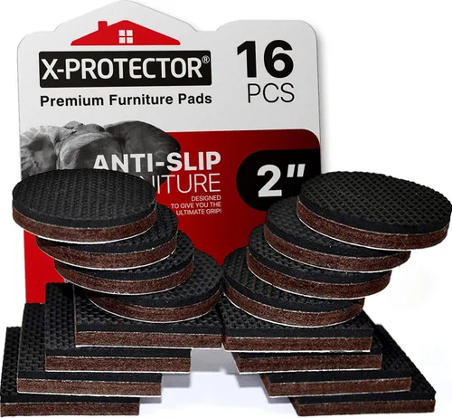 Miniatura 11 de Almohadillas antideslizantes X-Protector para muebles, 8 unidades de 1 1/2 pulgadas, pinzas de muebles de primera calidad, patas de goma