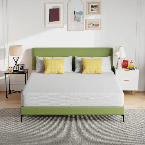 Miniatura 23 de PayLessHere Colchón de espuma viscoelástica, 8 in, infusión de té verde, gel refrescante, sin fibra de vidrio, certificado CertiPUR-US, transpirable