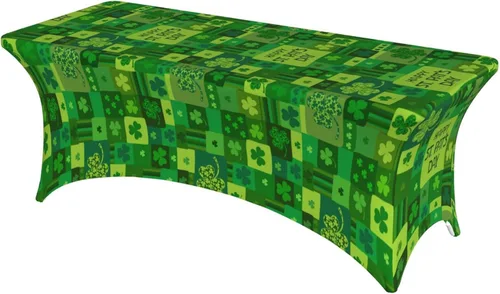 Miniatura 20 de Mantel rectangular ajustable de elastano elástico con estrellas patrióticas americanas de 4 pies, protector de mesa para fiestas, eventos