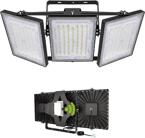 Miniatura 10 de Luces LED de inundación para exteriores, 150 W, 15000 lúmenes, 6000 K, del anochecer al amanecer, iluminación exterior con fotocélula IP66
