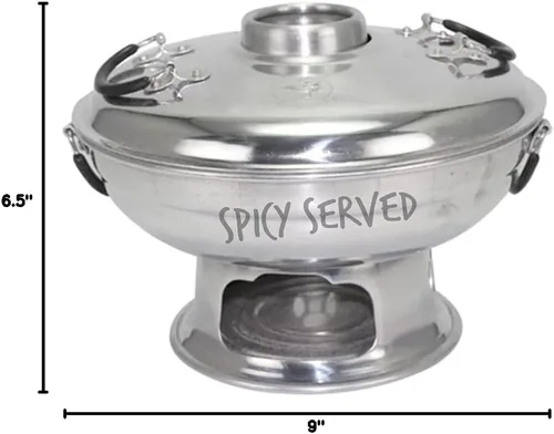 Miniatura 10 de Olla caliente tailandesa de aluminio Tom Yum Cuenco 22 Cm.
