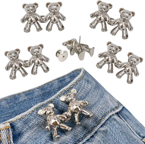 Miniatura 16 de TOOVREN Apretador de cintura para pantalones, botones de mezclilla desmontables para jeans sueltos, alfileres de botones sin costura y sin B-Daisy