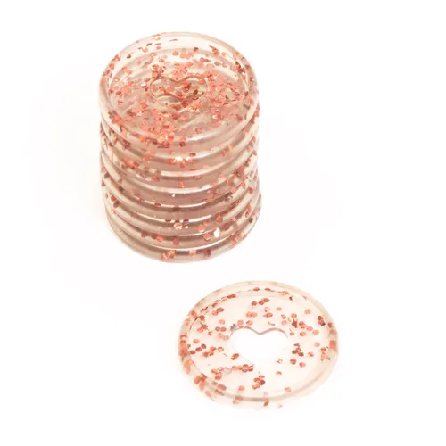 Miniatura 9 de Craftelier - Anillas de Disco M Metálicas con Corte de Troquel en Forma de Corazón para Encuadernación de Scrapbooking para Planners, Agendas