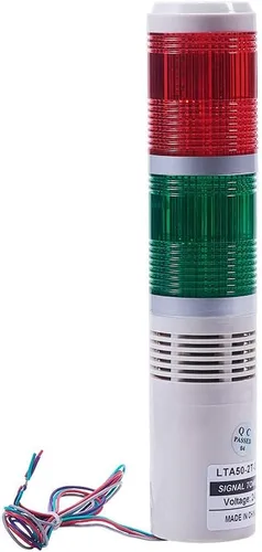 Miniatura 11 de Othmro Columna de luz de señal industrial LED alarma redonda torre indicador luz continua luz de advertencia roja verde DB 90db 24 V 3 W 1 unids