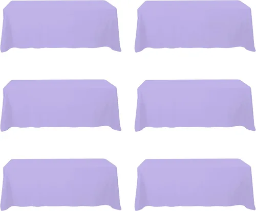 Miniatura 64 de BRILLMAX 6 Pack de Manteles Azul Marino para Mesas Rectangulares de 8 Pies 90 x 156 Pulgadas - 8 pies Mantel Rectangular a Granel de Lino