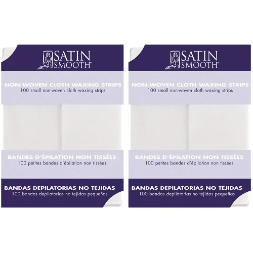 Miniatura 6 de Satin Smooth Tiras de cera de tela no tejida, grandes, 100 unidades x 1 paquete Large (Blanco)