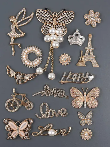 Miniatura 7 de Bling Jewelry - Abalorios de zapatos de diamantes esmaltados para decoración de zapatos con cadenas accesorios para zuecos para niñas y mujeres