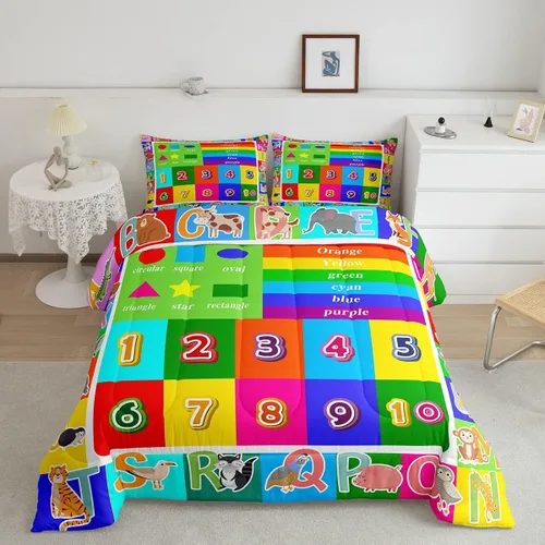 Miniatura 10 de jejeloiu Juego de edredón de béisbol para niños, tamaño individual, juego de ropa de cama de béisbol azul para niños, juego de ropa de cama
