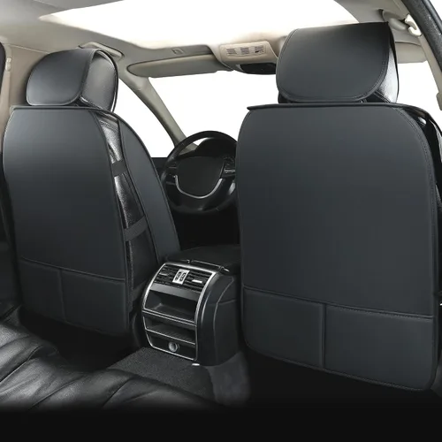 Miniatura 2 de Fundas de asiento de cuero para automóviles, juego completo de fundas de asiento de automóvil, fundas de asiento para camiones, SUV, cuero