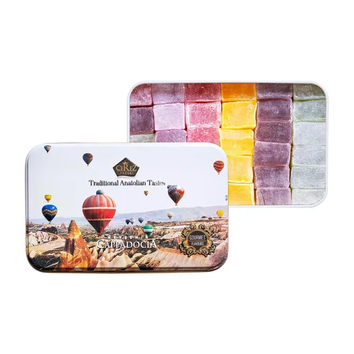 Miniatura 2 de Cerez Pazari Cesta de Regalo de Dulces Turcos, Postre Lokum de Lujo, Regalos de Comida Corporativa Gourmet de Navidad y Fiestas en Elegante Caja