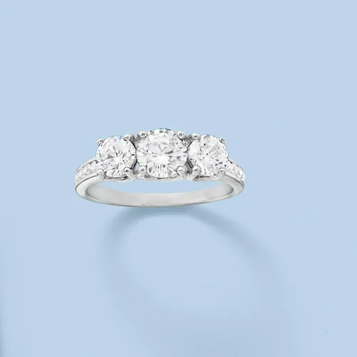 Miniatura 4 de Ross-Simons 1.92 ct. t.w. CZ 3-Stone Ring in Sterling Silver