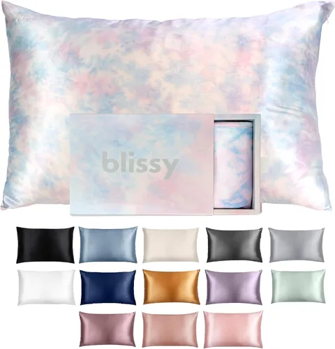 Miniatura 15 de Funda de almohada 100% de seda de morera pura de Blissy, fibras de alta calidad 6A con densidad de 22 momme, para el cuidado del cabello y la piel