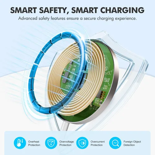 Miniatura 6 de Paquete de 3 cargadores inalámbricos magnéticos de 15 W: almohadilla de carga rápida Qi2 para iPhone Air 17 16 15 14 13 12 Pro Max, Samsung Galaxy