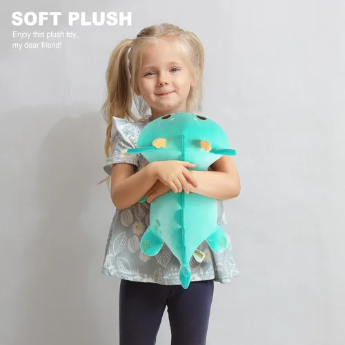 Miniatura 3 de Onsoyours Peluche de dragón gordito, adorable almohada de felpa suave para abrazar, lindo juguete de peluche Kawaii para niños