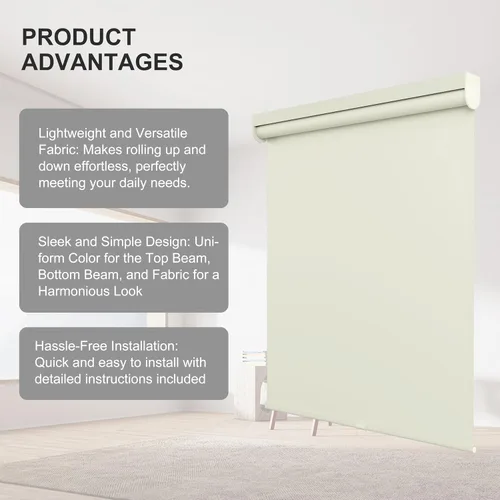 Miniatura 5 de Persianas enrollables opacas para ventanas, persiana enrollable color combinada, protección UV, persianas de tela con aislamiento térmico
