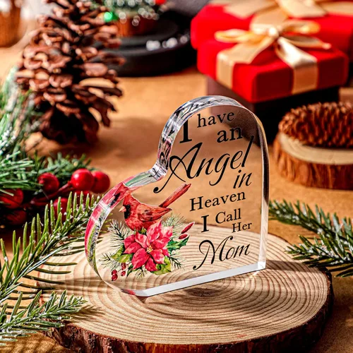 Miniatura 2 de Karenhi Regalos de Navidad de Cardenal Rojo de 4 Pulgadas, Regalo Conmemorativo de Duelo por la Pérdida de un Ser Querido, Decoraciones de Papá