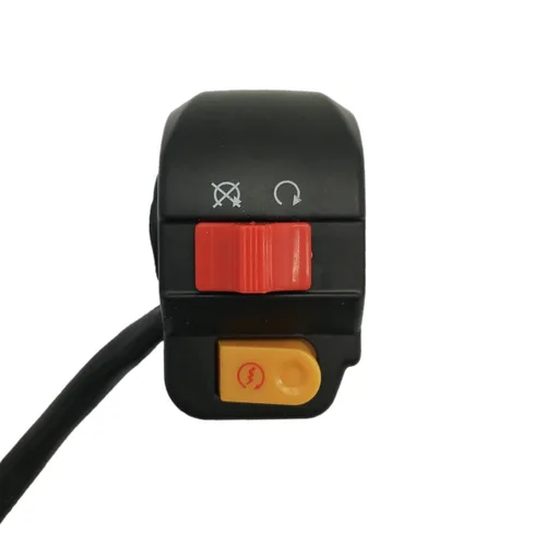 Miniatura 2 de MMG Interruptor de arranque derecho derecho derecho (botón de arranque eléctrico más interruptor de apagado) para scooters 50cc - 4 cables/conector