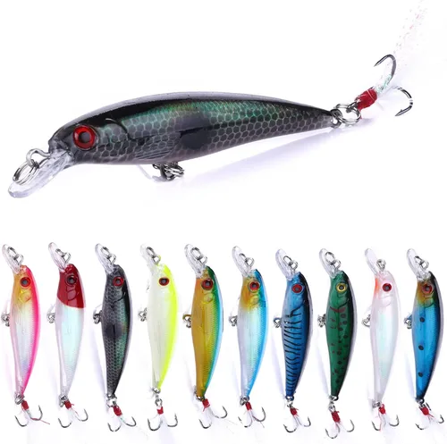 Jerk Baits para pesca de lubina, señuelos de pesca Jerkbait, señuelos de pececillo Jerk Bait para pesca de agua dulce/agua salada, señuelos de pesca