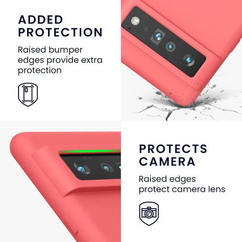 Miniatura 26 de kwmobile Funda Compatible con Google Pixel 6 Pro - Funda de teléfono de silicona TPU con acabado suave - Azul Arrecife