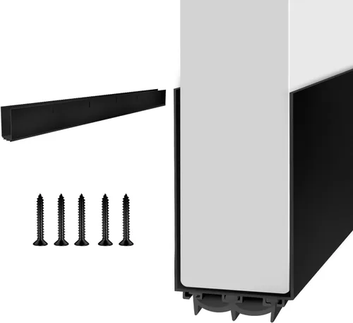 Miniatura 8 de Topes de corriente de aire de aluminio para puertas – 39' sellado de burletes para puertas exteriores e interiores Plata