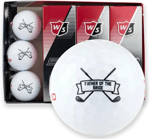 Miniatura 15 de Pelotas de golf personalizadas, 1 docena, Wilson, diseños personalizados para padrinos de boda, padrino, ushers, oficiales Groomsman