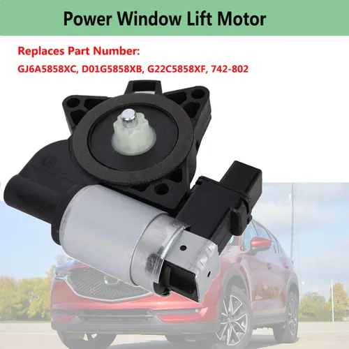 Miniatura 2 de Motor de elevación de ventana eléctrica GJ6A5858XC, para Mazda 3, Mazda 5, Mazda 6, Mazda CX-7, Mazda RX-8, Mazda CX-9 reemplazo GJ6A5858XC