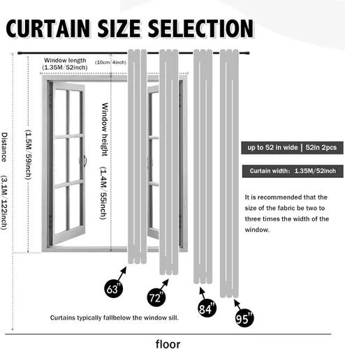 Miniatura 2 de Anytime - Cortinas románticas para niños, cortina de ventana con estrellas recortadas, cortinas opacas de doble capa para dormitorio de niñas, Azul