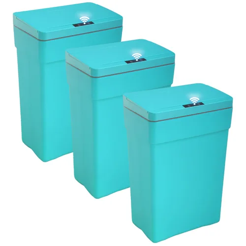 Miniatura 18 de BestOffice Bote de basura automático de 13 galones para cocina, sin contacto, de alta capacidad, con tapa, para dormitorio, baño, hogar, oficina, 50