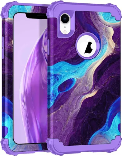 Miniatura 148 de Hocase Funda para iPhone SE 2022/2020, resistente a prueba de golpes, de plástico duro+goma de silicona, funda protectora híbrida para iPhone SE