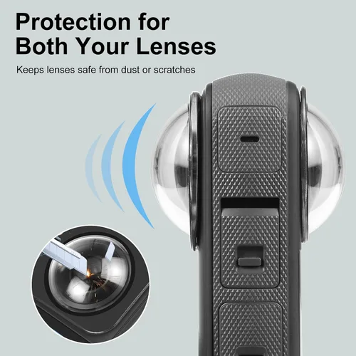 Miniatura 5 de Puluz Compatible con Insta360 One X2 Sticky Lens Guards PC Funda protectora para Insta 360 One X2 impermeable 360 Accesorios de cámara de acción