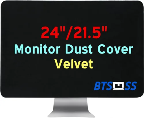Cubierta antipolvo para monitor de computadora de 21.5, 22, 23, 24 pulgadas, funda protectora de pantalla negra compatible con iMac de 21.5 a 24