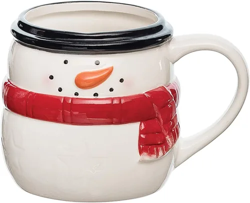 C&F Home Taza de cerámica de café de Navidad con muñeco de nieve, 16 onzas, versátil té, chocolate caliente, Navidad, vacaciones de invierno, regalo