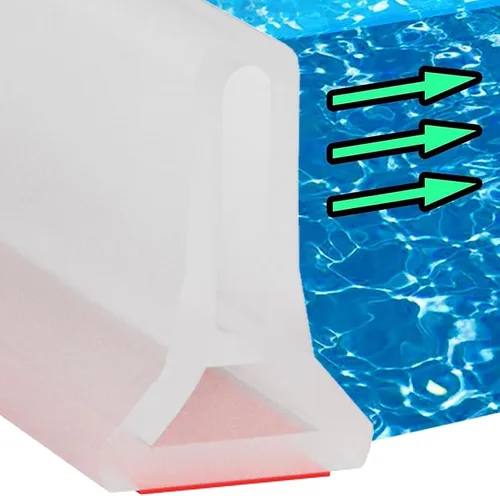 Miniatura 13 de Hi-Na Barrera de Agua Plegable para Ducha de 3/5/6/8/10 pies, Barrera de Agua para Ducha y Tope de Agua que Mantiene el Agua Adentro, Umbral de Agua