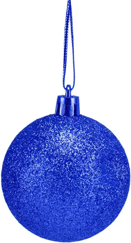 Miniatura 9 de Juego de 100 adornos de bolas de Navidad, decoraciones colgantes de temporada, bolas de Navidad de plástico inastillables, juego a granel para Azul