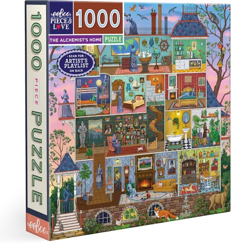 eeBoo Piece and Love The Alchemist's Home - Rompecabezas cuadrado de 1000 piezas para adultos a partir de 14 años (PZTAST)