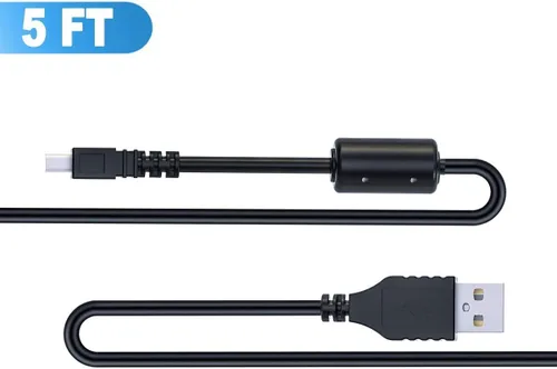 Miniatura 2 de MasterStor Cable de transferencia de datos USB de 8 pines Panasonic de repuesto, compatible con Lumix DMC-ZS20, TZ30, FZ Series (FZ1–FZ50), Serie LC