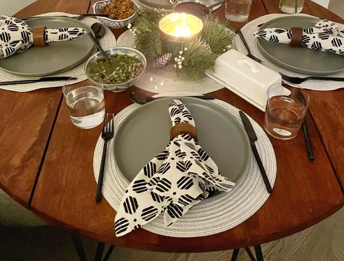 Miniatura 3 de Taran Juego de 12 servilletas de algodón con estampado de flores, 18 x 18 pulgadas, 100 % naturales, reutilizables, para cenas, eventos, bodas
