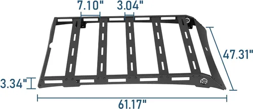 Miniatura 9 de Hooke Road portaequipajes para techo Tacoma Double Cab con cesta superior para almacenamiento de equipaje y carga para Toyota Tacoma 2ª y 3ª