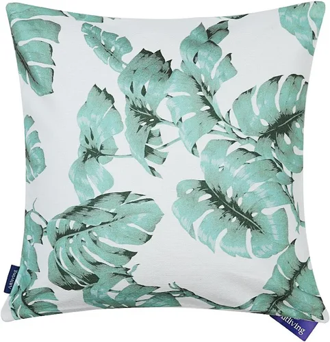 Miniatura 24 de Funda de almohada decorativa clásica con diseño de crayón de mano azul estilo capri, marcas geométricas, funda de almohada decorativa de 17 x 17