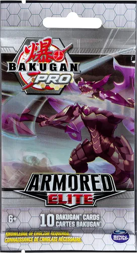 Miniatura 3 de Bakugan Pro, Armored Elite Booster Pack con 10 tarjetas coleccionables coleccionables, para edades de 6 años en adelante