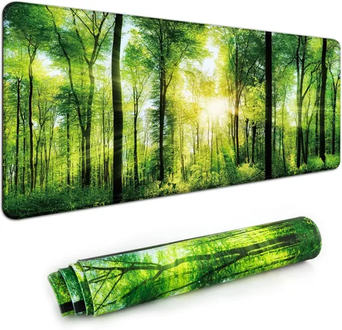 Miniatura 13 de Alfombrilla de Escritorio, Alfombrilla Grande para Ratón 35''×15.6'' XXL Extendida para Gaming con Base Antideslizante Bordes Cosidos Alfombrilla