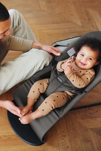Miniatura 4 de BabyBjörn Bouncer Balance Soft, Gris Oscuro, Tejido/Jersey, Tri-Tela Asiento Ajustable de Mecedora para Bebé 2-en-1 y Silla para Niños Pequeños