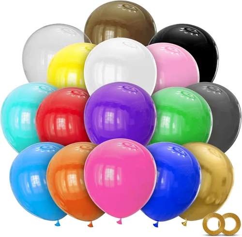Miniatura 18 de 200 globos de 5 pulgadas, colores surtidos, pequeños globos de látex arcoíris para fiesta, cumpleaños, baby shower, aniversario, festival