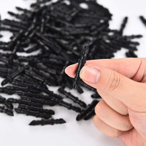 Miniatura 5 de Kalolary 150 conectores de púas rectas de 1/4 pulgadas, accesorio de riego por goteo de 1/4 pulgadas, acoplamiento de púas para riego por goteo