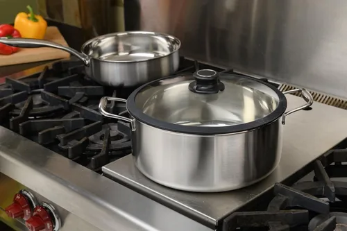 Miniatura 2 de Black Cube Tapa de vidrio templado para utensilios de cocina, 12.5 pulgadas, vidrio templado plateado, se adapta a ollas y sartenes, woks