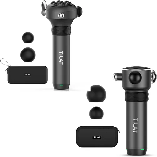 M1 Max Pistola de masaje de terapia de vibración de tejido profundo – Masajeador muscular de mano de alta velocidad con cabeza de pulgar para punto