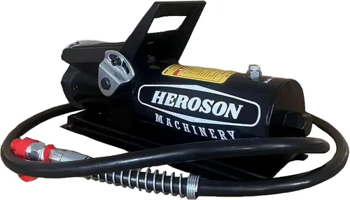 Miniatura 7 de HEROSON Bomba neumática de alta presión, 10,000 PSI, depósito de 0.7L, salida de aceite NPT 3/8", entrada NPT 1/4", bomba hidráulica de aire