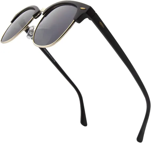 VITENZI Gafas de sol bifocales para hombres y mujeres, lentes de lectura semi sin montura tintadas con lectores - Tivoli