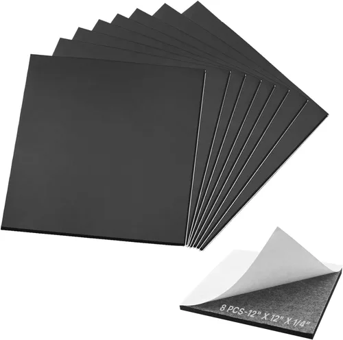 Miniatura 17 de Storystore 5 hojas acolchadas de espuma de 12 x 8 x 1/8 pulgadas, autoadhesivas, de espuma de celda cerrada, de neopreno, aislantes, almohadillas